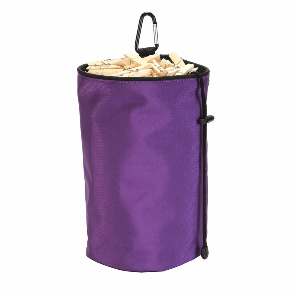 Clothespins Bag Hanging Clothesline Peg Organizer Storage Bags,Dust-Proof(Puper Ultra Violet)