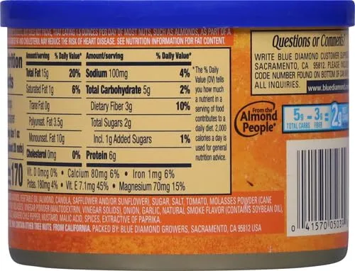 Blue Diamond Almonds, Bold Habanero BBQ, 6 Ounce