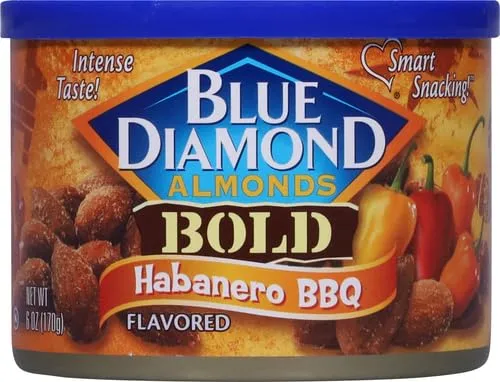 Blue Diamond Almonds, Bold Habanero BBQ, 6 Ounce