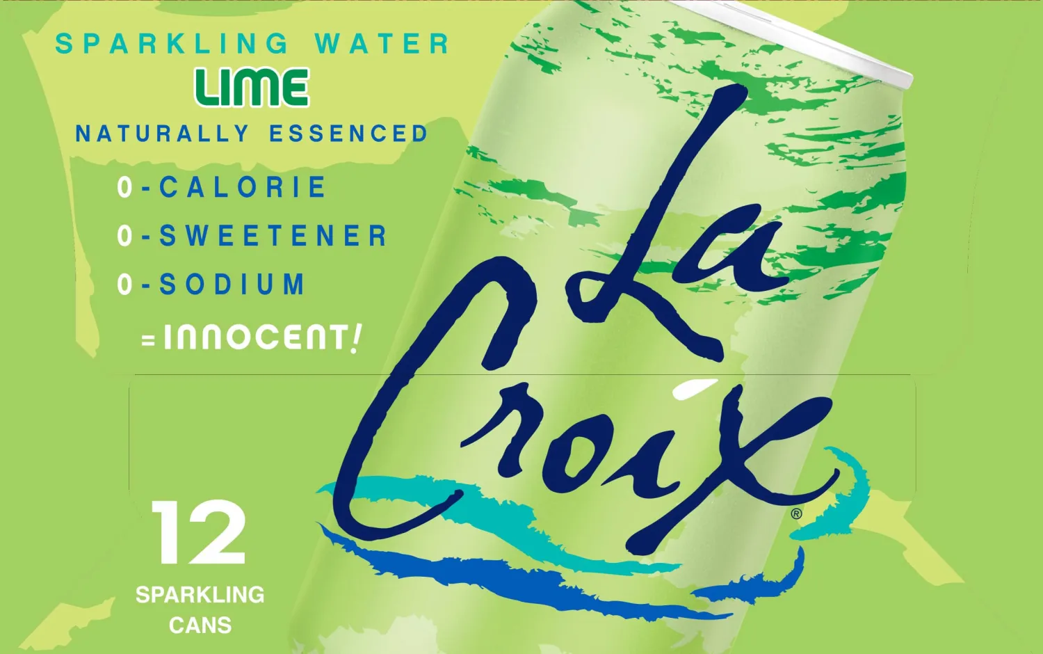 LaCroix Sparkling Water, Lime, 12 Fl Oz (pack of 12)