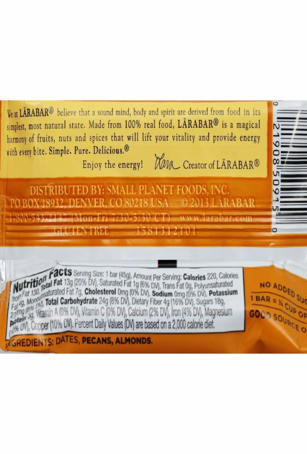 Larabar Bar Pecan Pie, 1.6 oz
