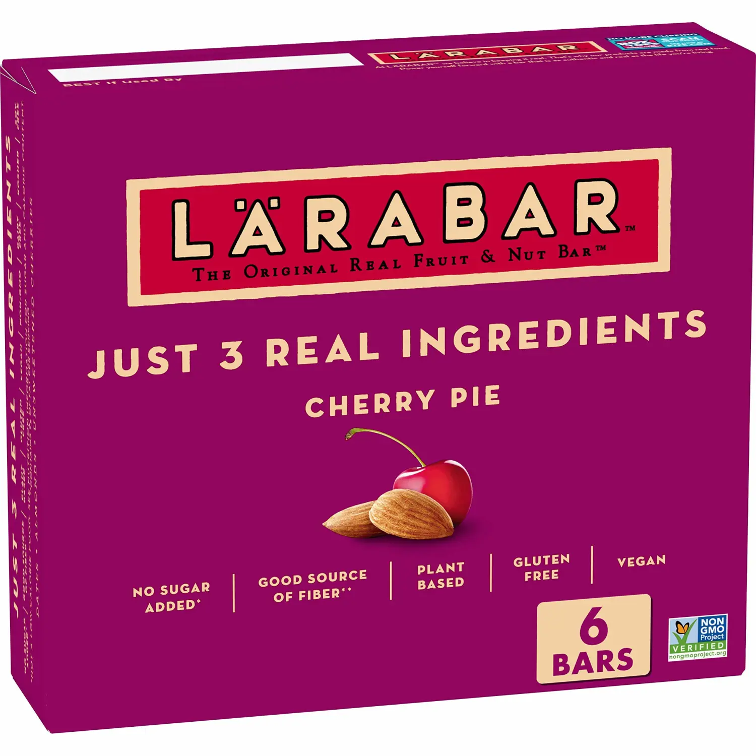 Larabar Cherry Pie, Gluten Free Vegan Fruit & Nut Bars, 1.7 oz bars, 6 ct