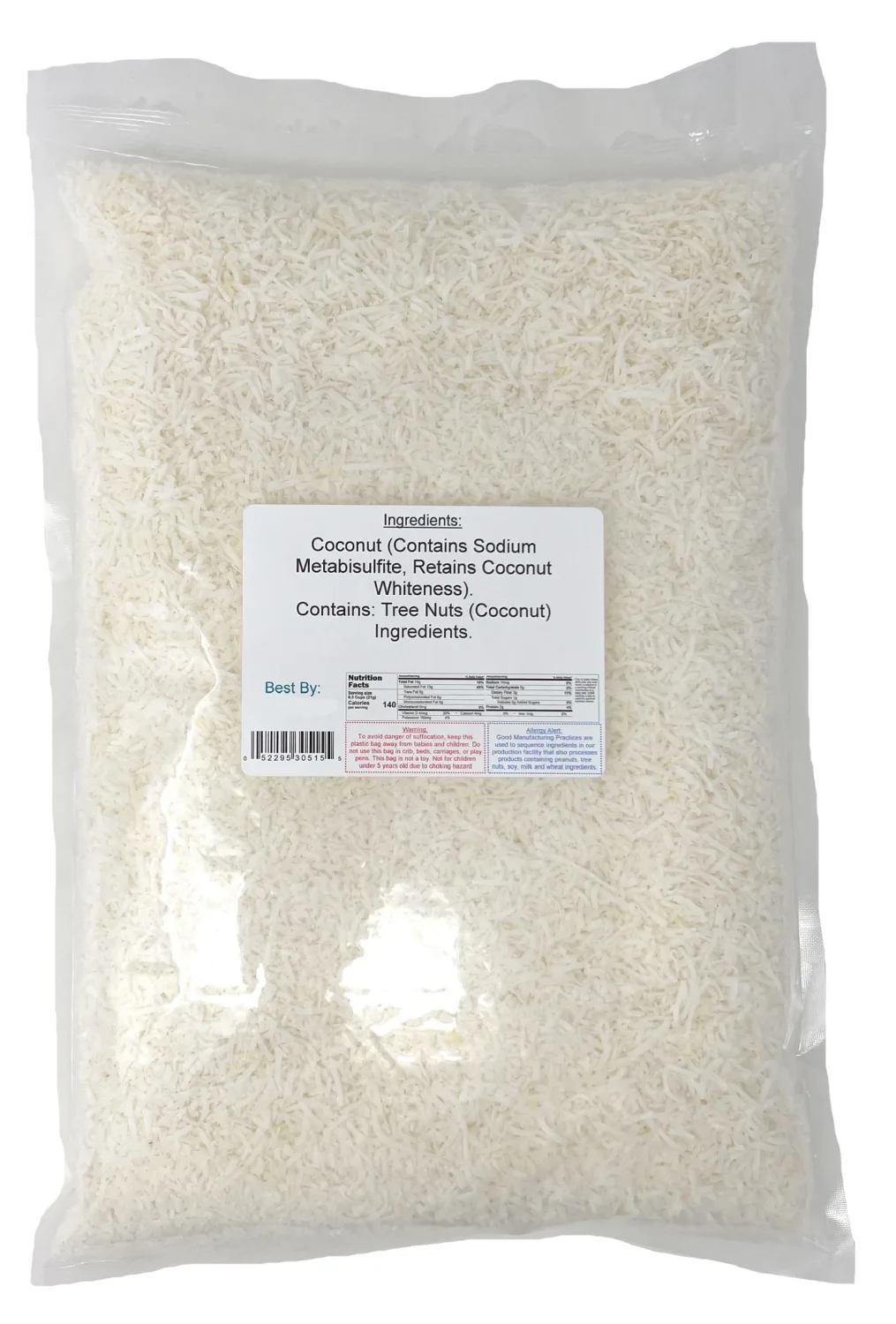 Yankee Traders Fancy Long Shredded Coconut, Unsweetened, 2 Pound