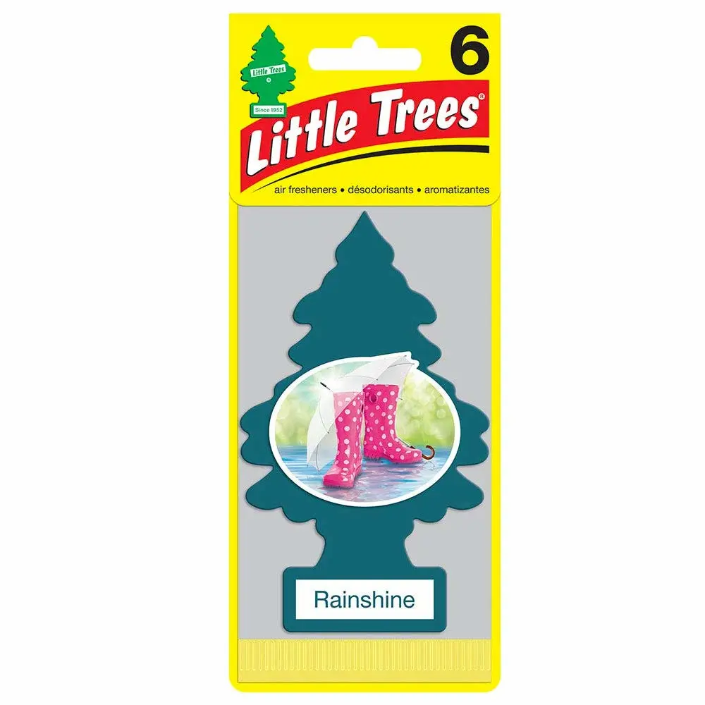 Little Trees Car Air Freshener 6-Pack (Rainshine)