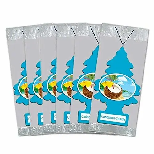 Little Trees Car Air Freshener 6-Pack (Caribbean Colada)