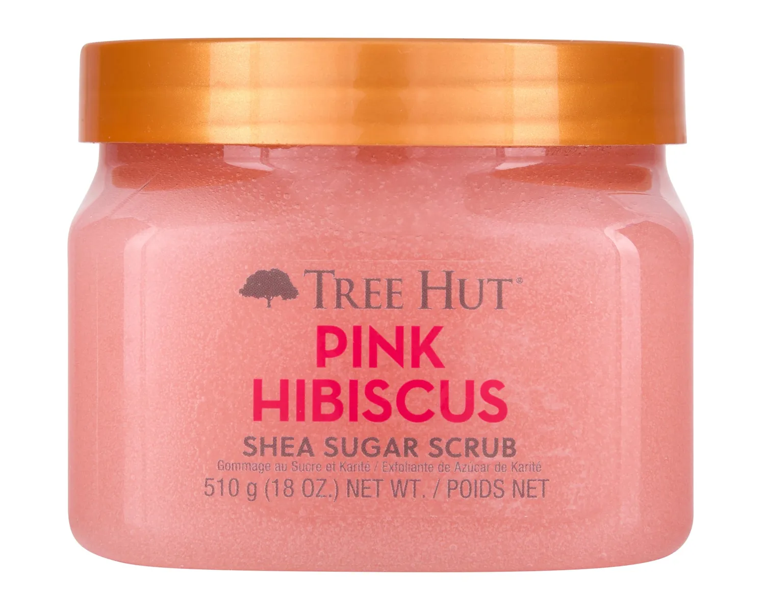 Tree Hut Pink Hibiscus Shea Sugar Scrub | Exfoliating Body Scrub Removes Dead, Dry Skin for a Soft & Hydrated Feel | Nourishing Essential Body Care | 18 fl oz.