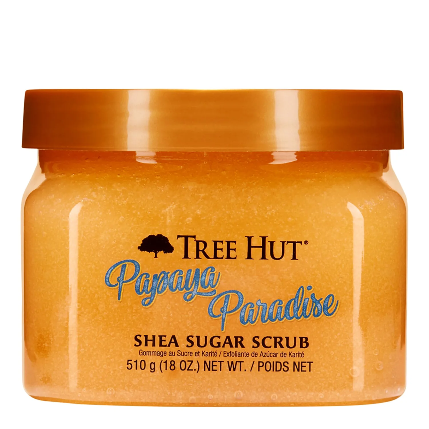 Tree Hut Papaya Paradise Shea Sugar Scrub | Exfoliating Body Scrub Removes Dead, Dry Skin for a Soft & Hydrated Feel | Nourishing Essential Body Care | 18 fl oz.
