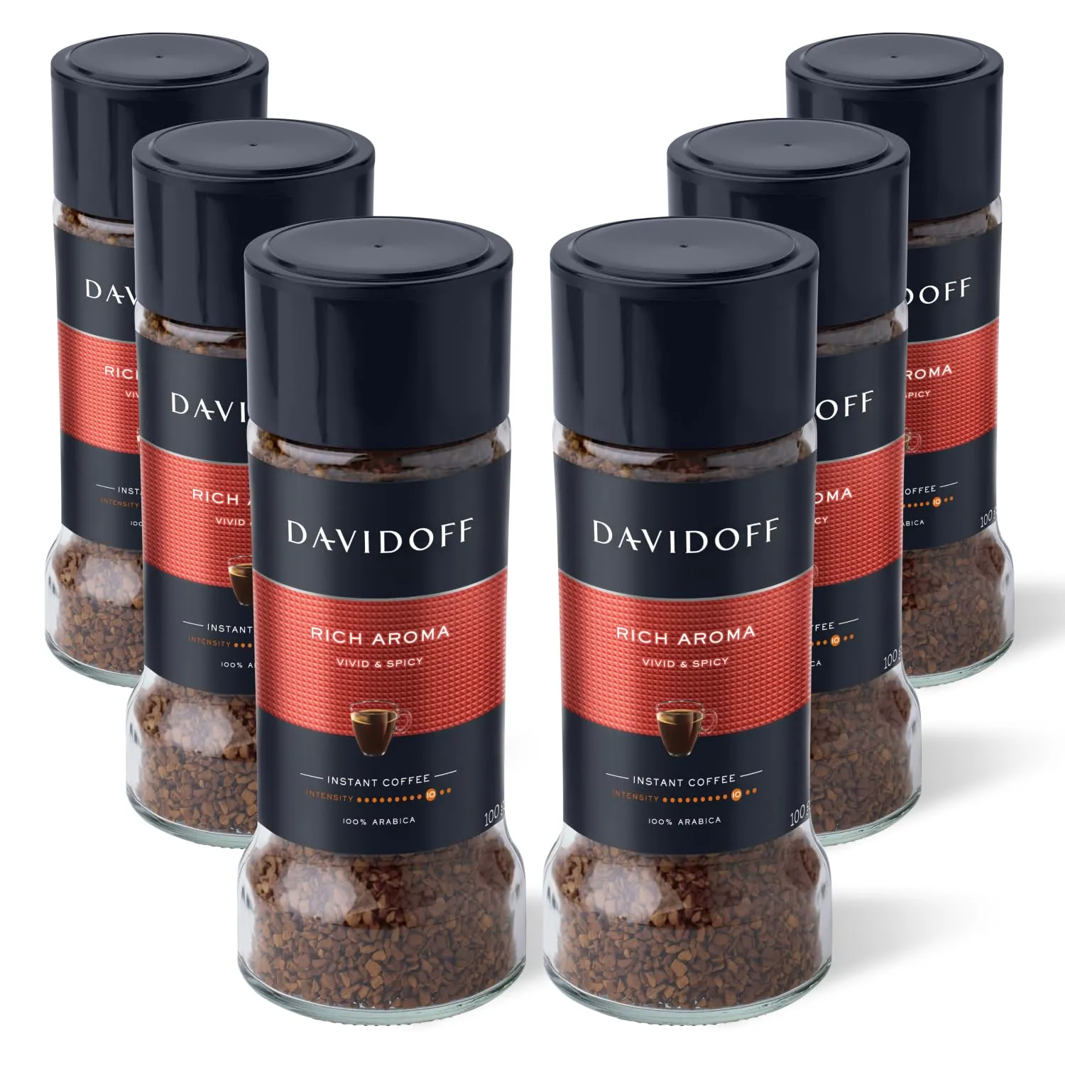 Davidoff Cafe Rich Aroma Instant Coffee, 100 gram Jars (Pack of 6)