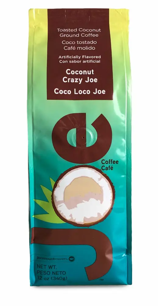 Joe Knows Coffee Coconut Crazy Joe, 12 oz Bag – Medium Roast Coffee