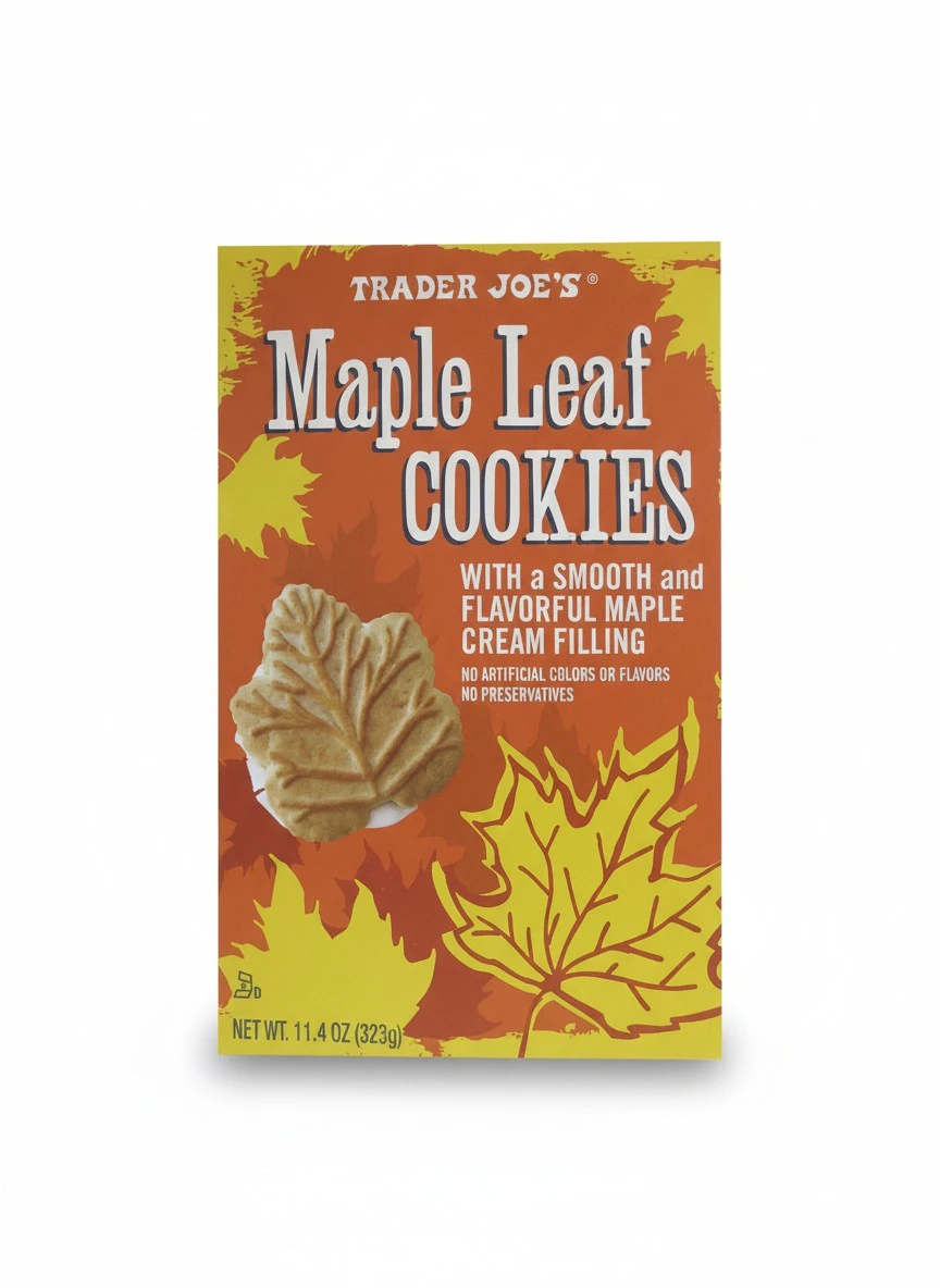 2 Pack Trader Joe's Maple Leaf Cookies