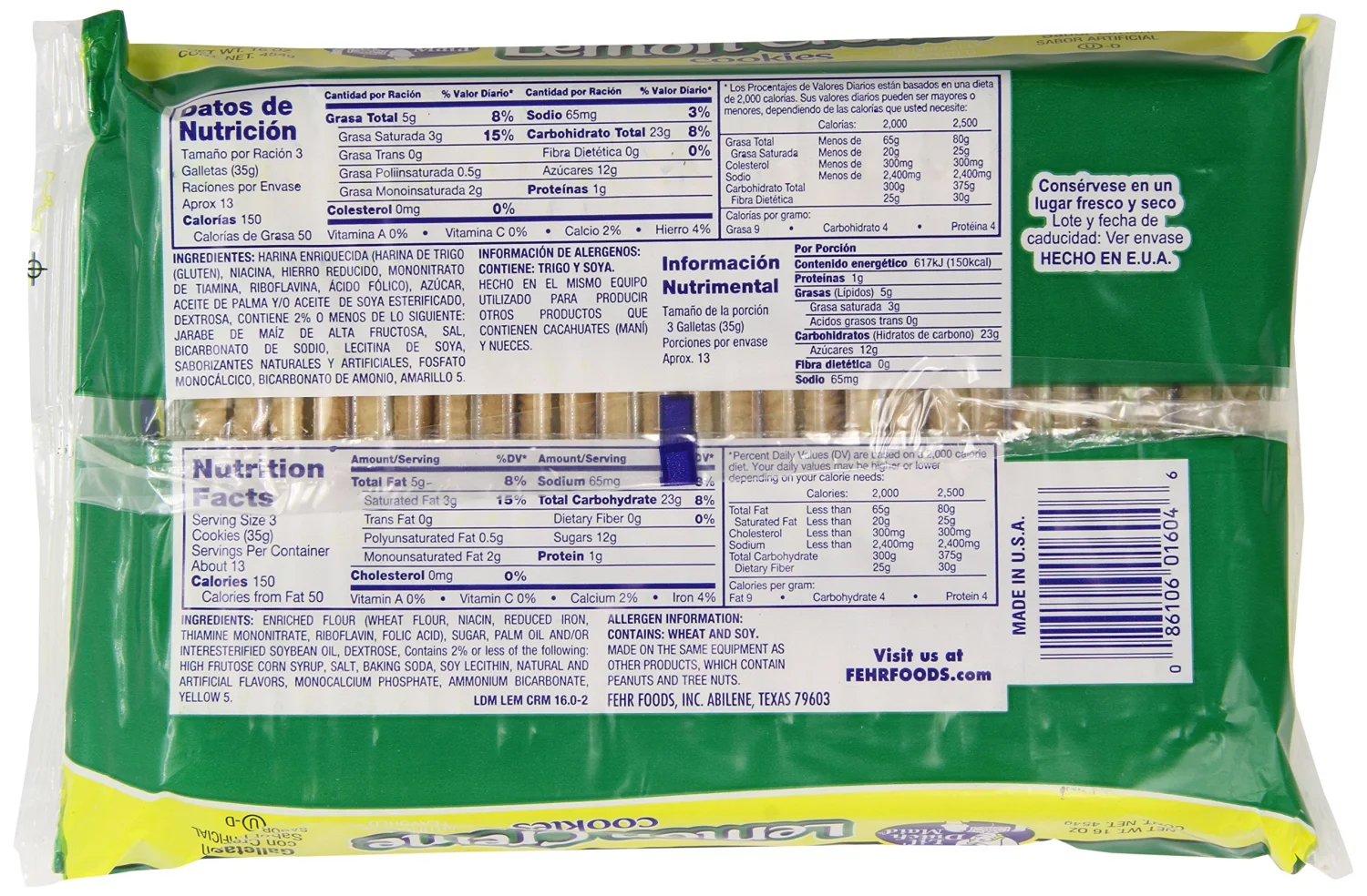 Little Dutch Maid Lemon Crème Cookies, 16 Ounce