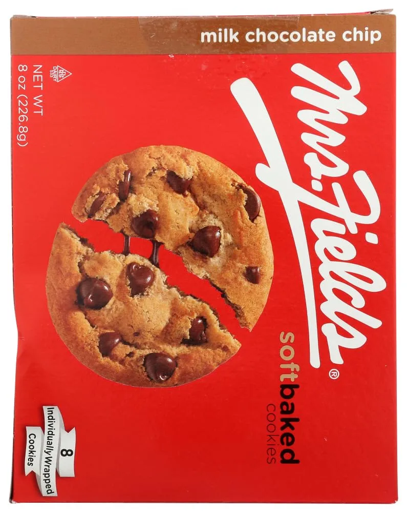 Mrs. Fields Milk Chocolate Chip Cookies, 8 Ounce