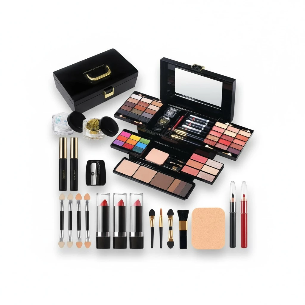 Professional Makeup Kit for Women Girl Full Kit with Mirror 60 Colors All in One Make up Gift Set Included Eyeshadow,Blusher,Highlighter,Compact Powder,Brow Powder,Lipstick,Glitter,Eyeliner,Mascara 01