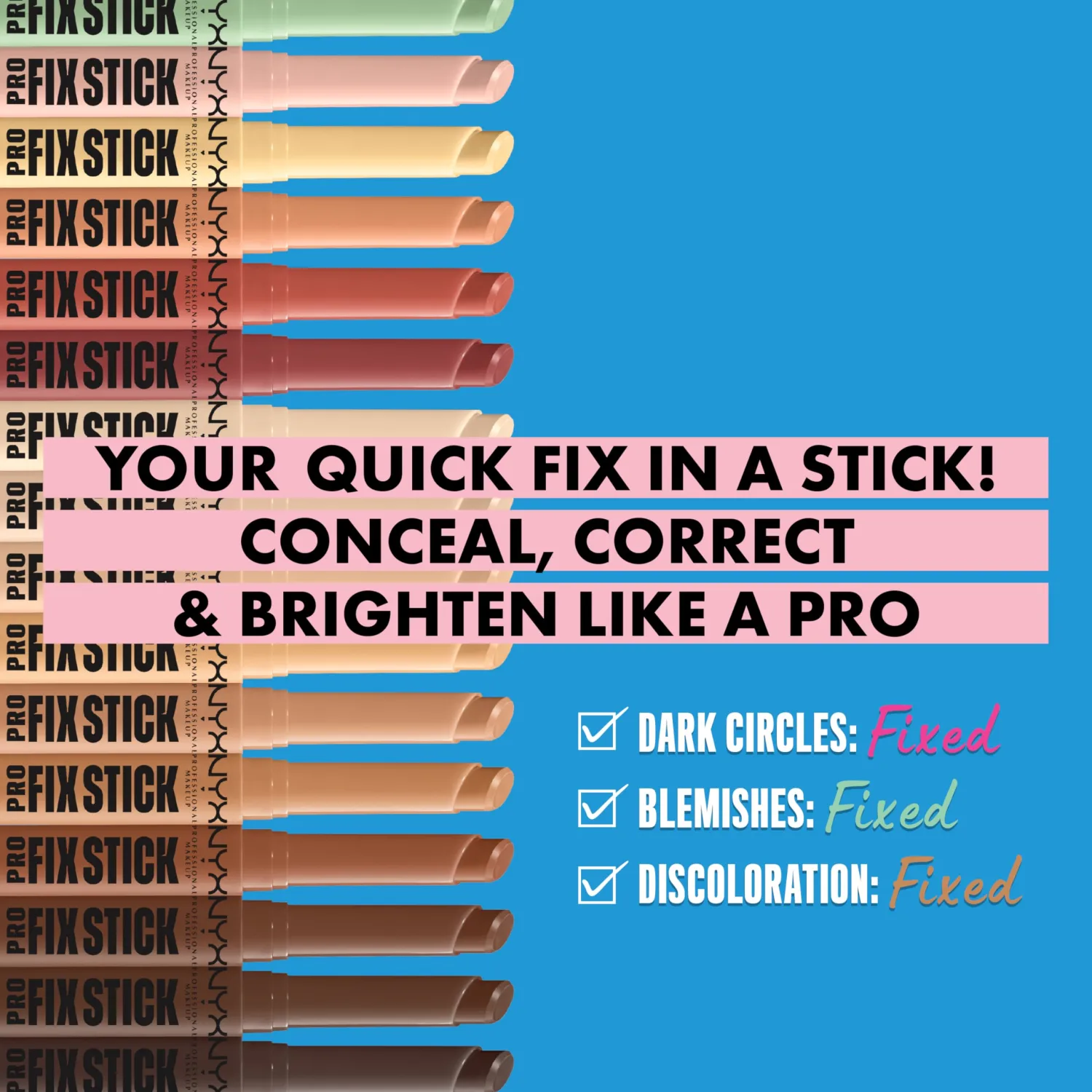 NYX PROFESSIONAL MAKEUP Pro Fix Stick Correcting Concealer, Buildable Medium Coverage Concealer Stick - Classic Tan