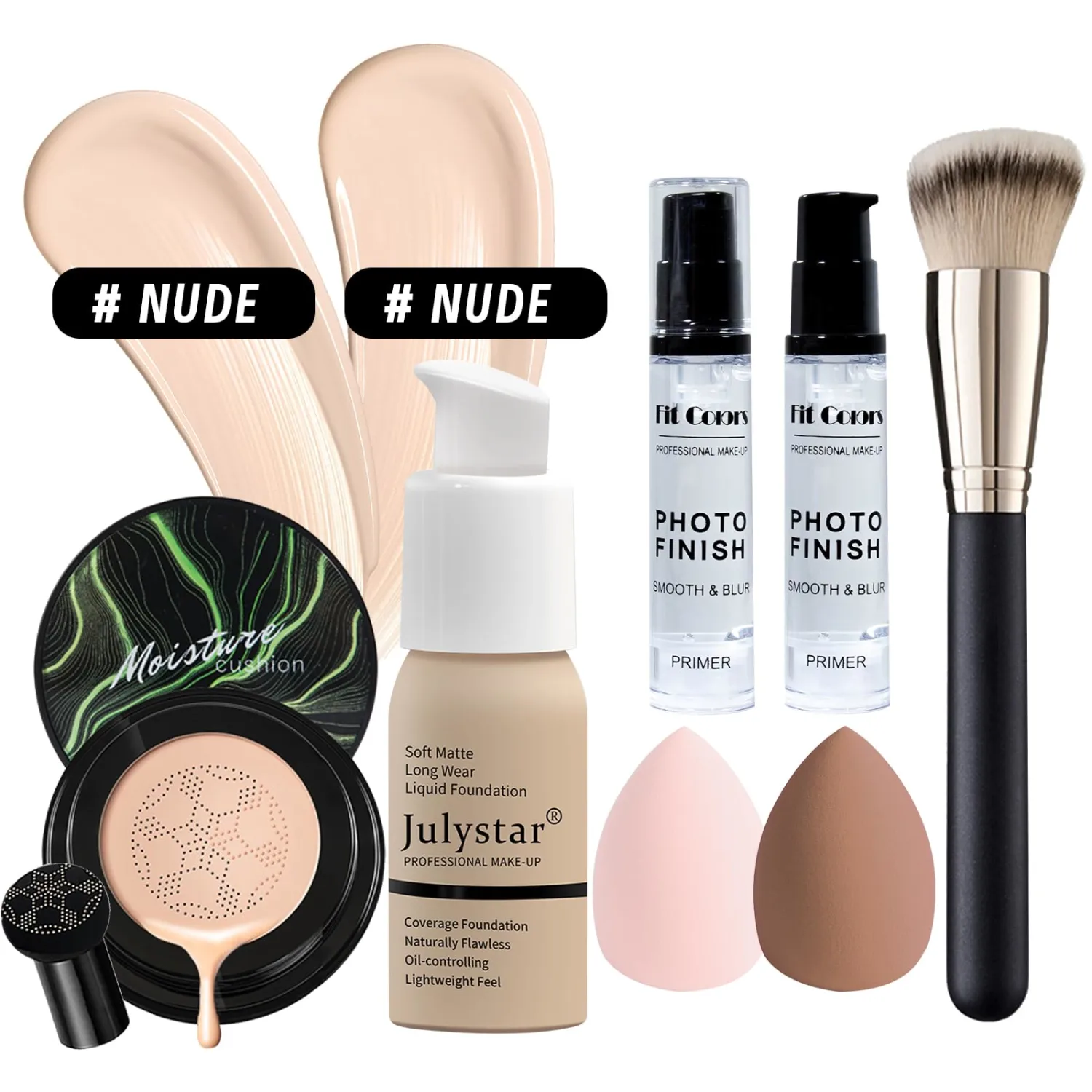Makeup Kit Set for Women, Makeup Gift for Women Teen Girl, Eyeshadow Foundation CC Cream Face Primer, Makeup Brush Sponge, Lipstick, Eyebrow Soap Pencil Mascara Eyeliner Cosmetic bag