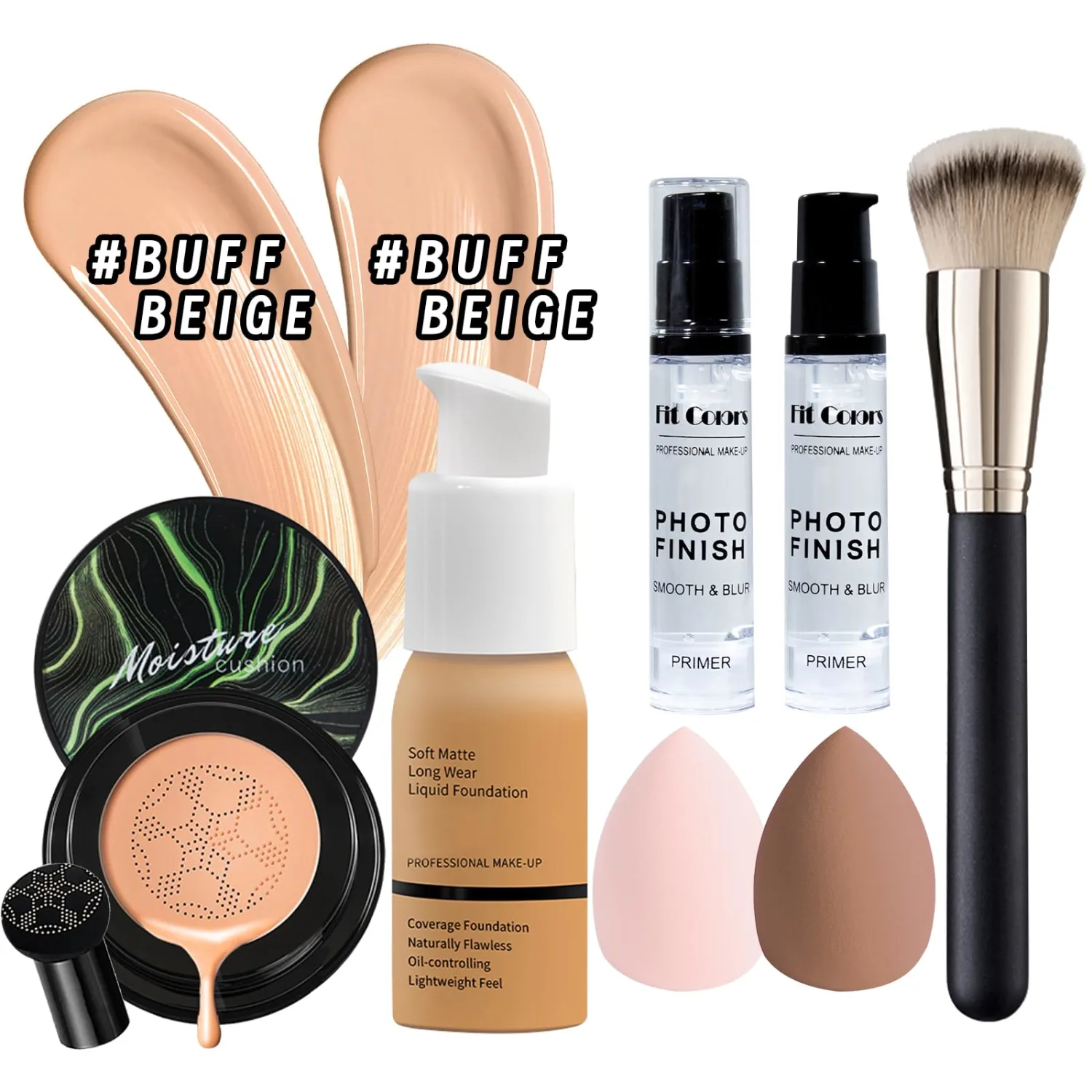 Makeup Kit Set for Women, Makeup Gift for Women Teens Girl, Naked Eyeshadow Palette Foundation CC Cream Primer Brush Spong Contour Lipstick Eyebrow Soap Mascara Eyeliner Cosmetic bag