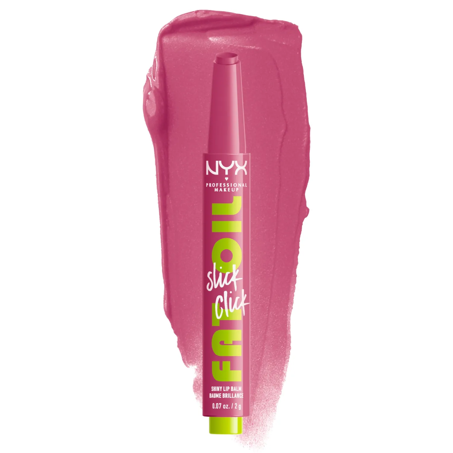 NYX PROFESSIONAL MAKEUP Fat Oil Slick Click, Lightweight, Buildable, Pigmented Vegan Lip Balm - DM Me