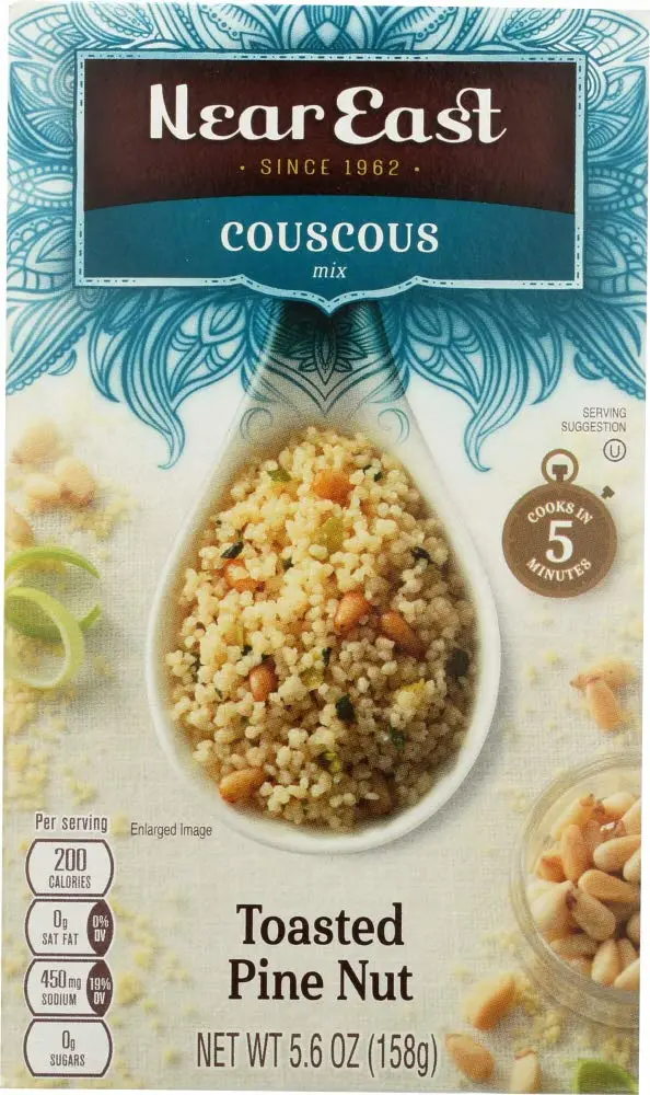 Near East Toasted Pine Nut Couscous Mix, 5.6-Ounce Boxes (Pack of 12)