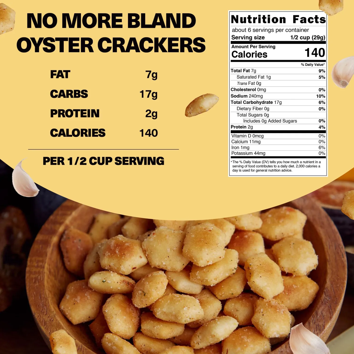 Wicked Minis Soup & Oyster Crackers - Saltine Crackers Salted Flavored Mini Puffed Soup Crackers, Savory Snacking Mix, Seasoned Croutons Salad Toppers, Crackers for Chili 6oz (Garlic Parmesan)