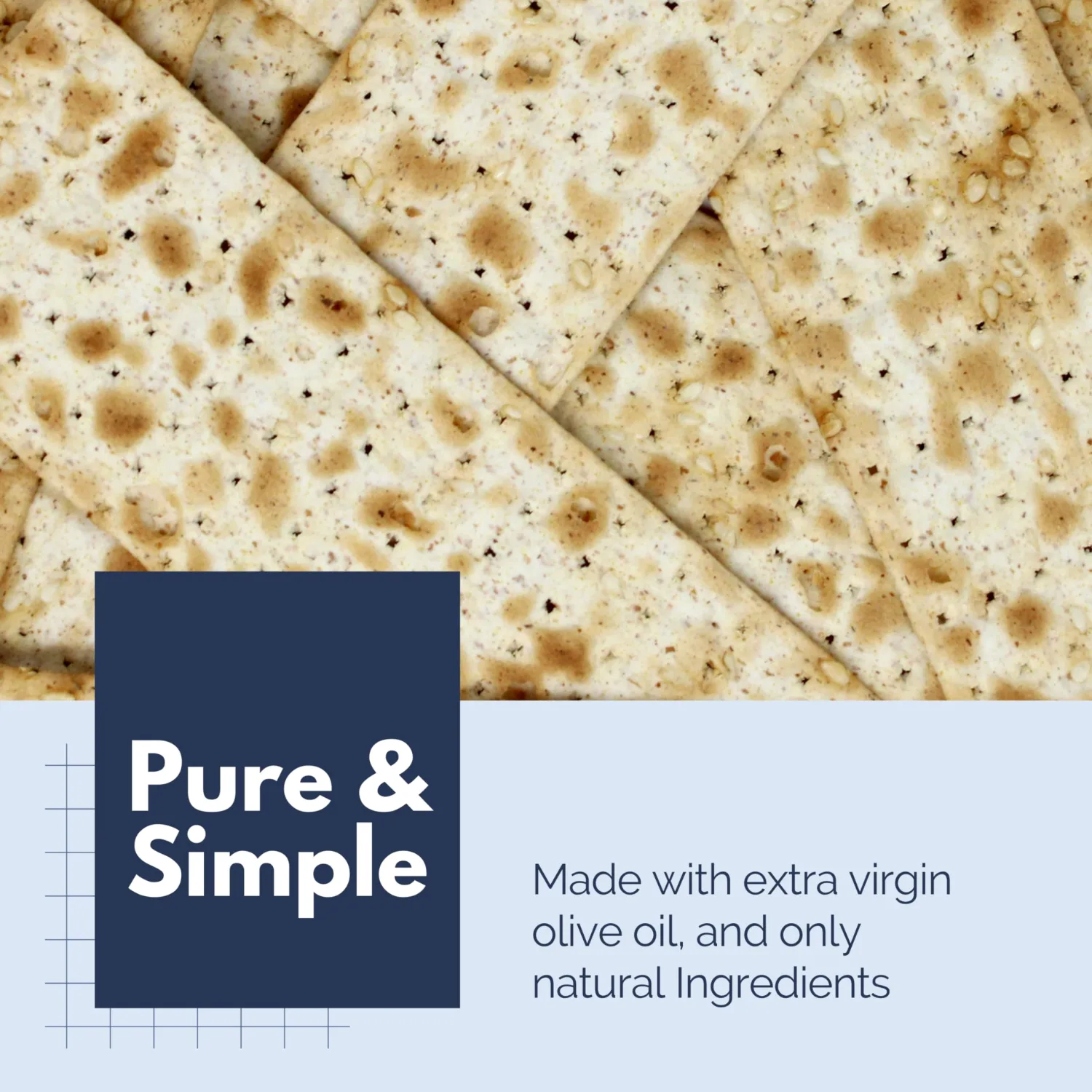 Snacktery Garlic Multigrain Flatbread Crackers - All Natural Multigrain Crackers in 8 Stay-Fresh Packs - Thin & Crispy Garlic Crackers for Cheese, Spreads, Dips - 7 oz
