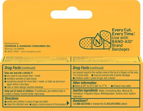 Neosporin + Pain Relief Dual Action Cream, .5 Oz