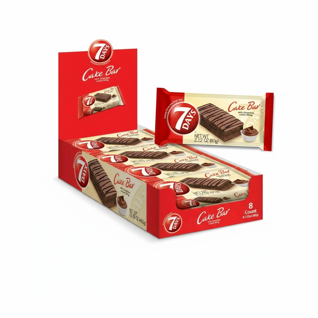7Days Cake Bars, Chocolate, Perfect Dessert or Afternoon Snack (2.12oz, Pack of 16)