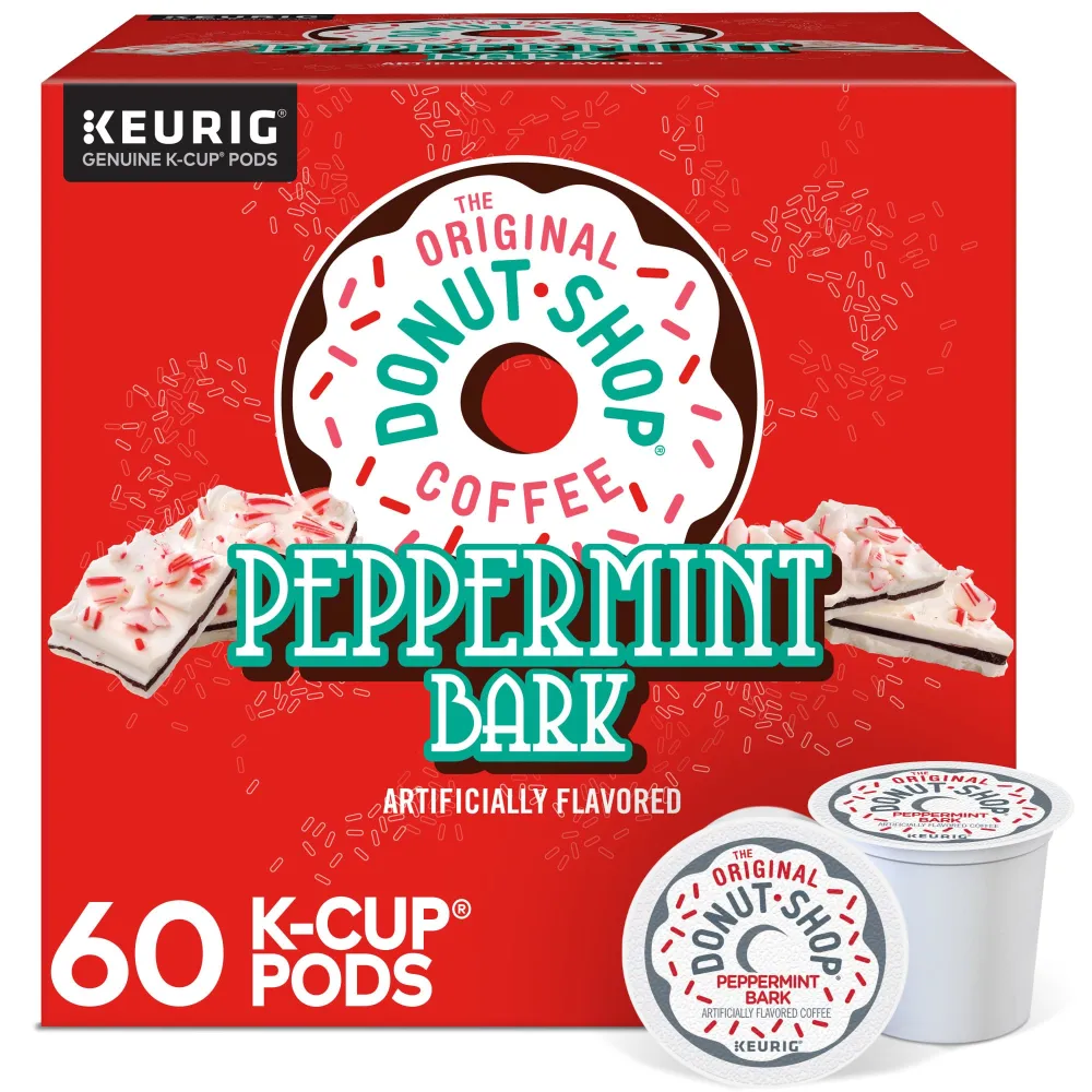 The Original Donut Shop Peppermint Bark Keurig Single-Serve K-Cup Pods, Light Roast Coffee, 60 Count