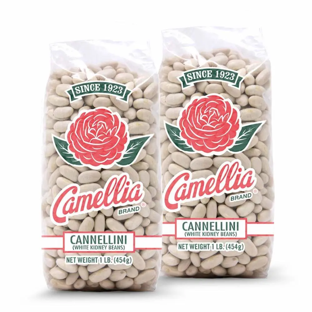 Camellia Brand Dried Cannellini Beans, 1 Pound (Pack of 2)