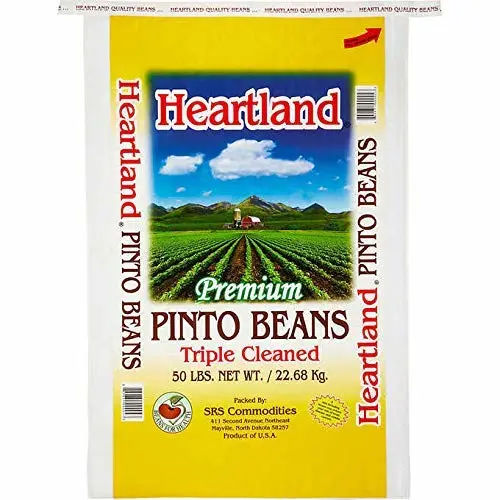 Heartland Great America Pinto Beans, Premium Quality, Made in USA, Home Grown Triple Cleaned, 50 lbs