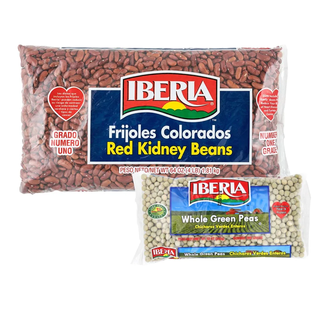 Iberia Red Kidney Beans, 4lb. + Iberia Whole Green Peas, 12 Oz