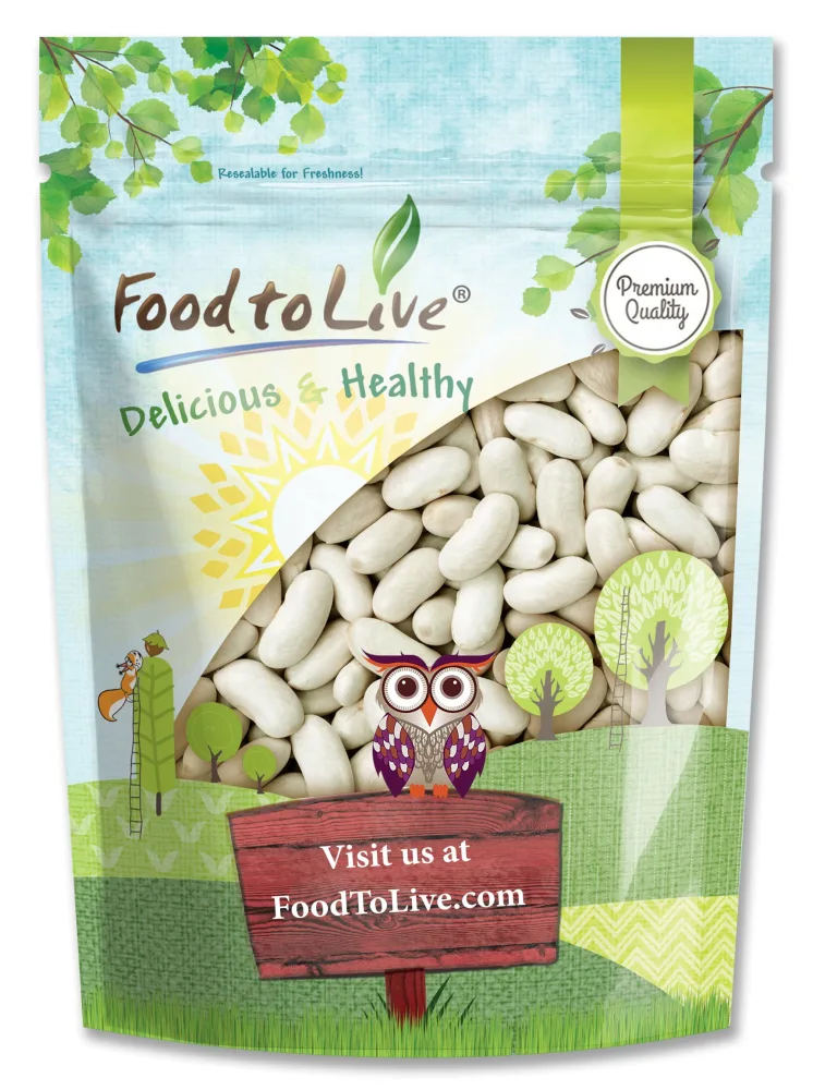 Food to Live - Cannellini Beans, 1 Pound Dried White Kidney Beans, Sproutable, Vegan, Kosher, Sirtfood, Bulk. Rich in Fiber, Protein. Great for Minestrone Soup, Bean Salad, Stews, White Chili.