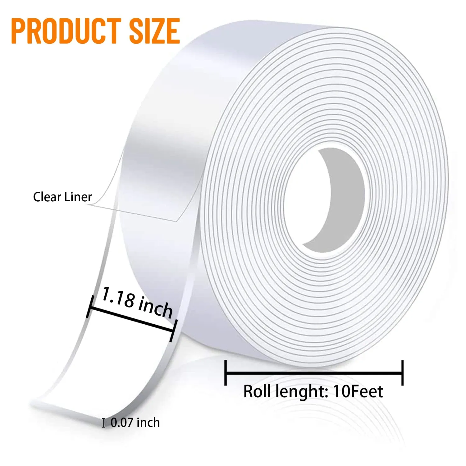 Double Sided, Heavy Duty, Waterproof Nano Mounting Tape, 16.5FT Length, 1.18IN Width, Multipurpose Adhesive Tape, Removable Sticky Poster Tape for Walls Decor Carpet(Clear)