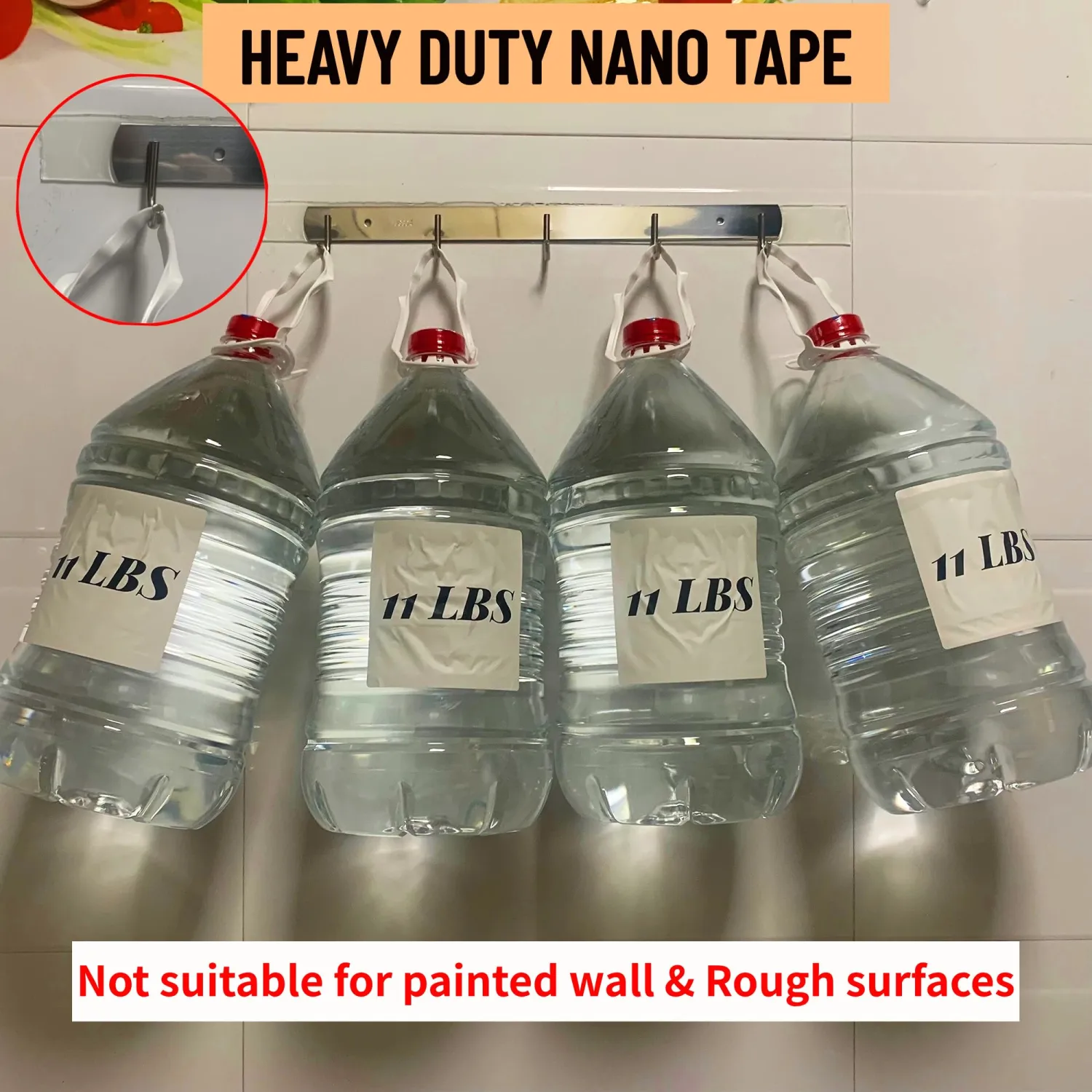 Double Sided, Heavy Duty, Waterproof Nano Mounting Tape, 16.5FT Length, 1.18IN Width, Multipurpose Adhesive Tape, Removable Sticky Poster Tape for Walls Decor Carpet(Clear)