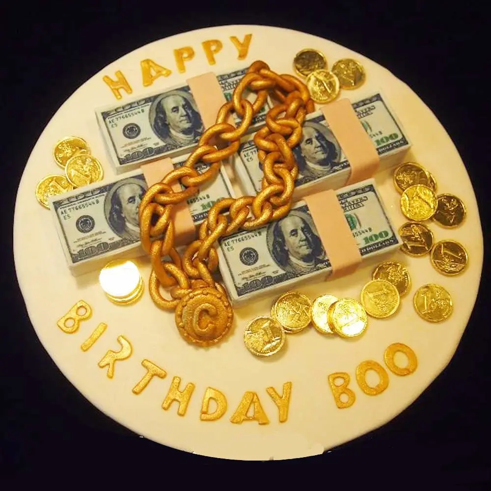 Edible 100 Dollar Bills Wafer Paper Cake Decorating Hundred Bill Edible Money Cake Topper (20 Green)