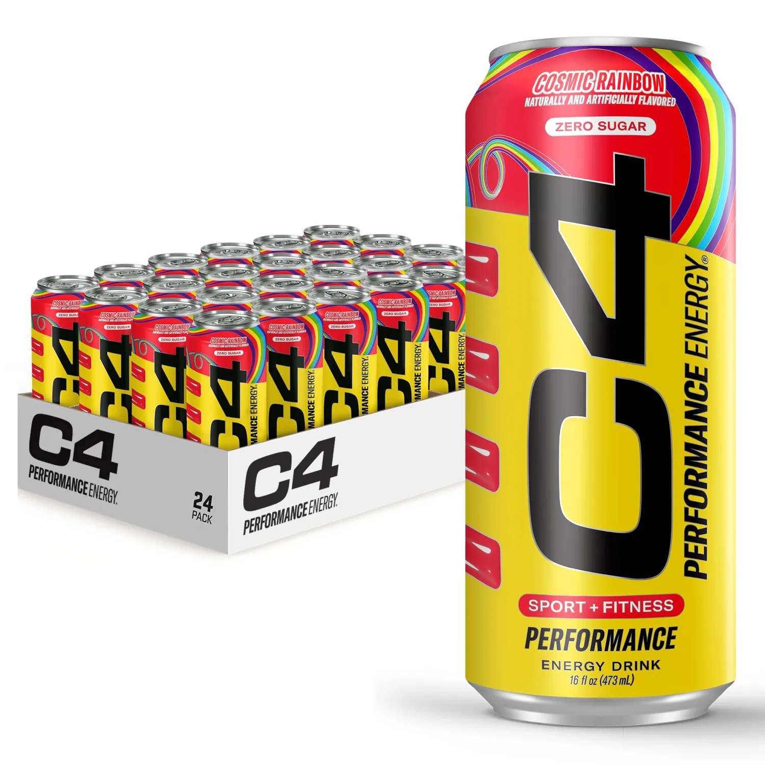 C4 Energy Drink, Strawberry Watermelon Ice, 16oz | Pack of 24 | Sugar Free | Pre Workout | No Artificial Colors