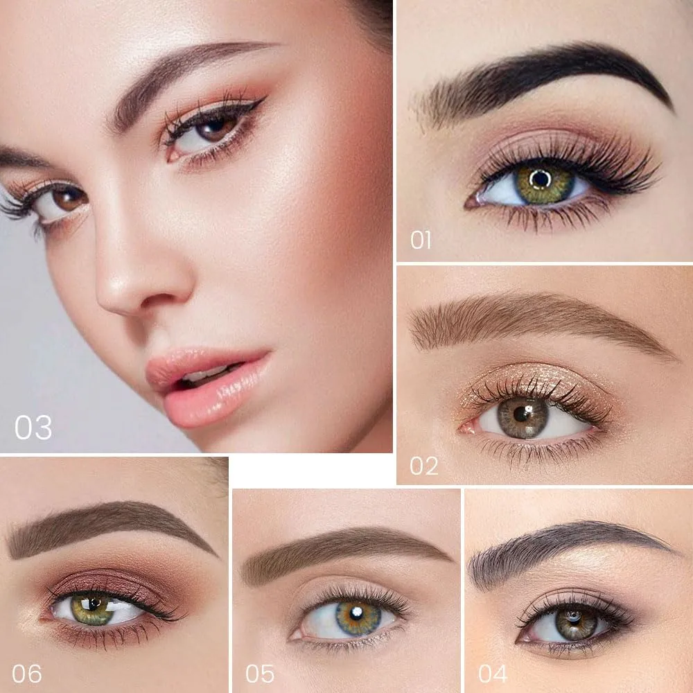Kaely 2Pcs Eyebrow Pencil Set,Dual Ends Eye Brow Pencils for Women,Waterproof Eyebrows Makeup Pen with Eyebrow Brush,lápiz de cejas maquillaje,Vegan Cosmetics,03# Medium Brown