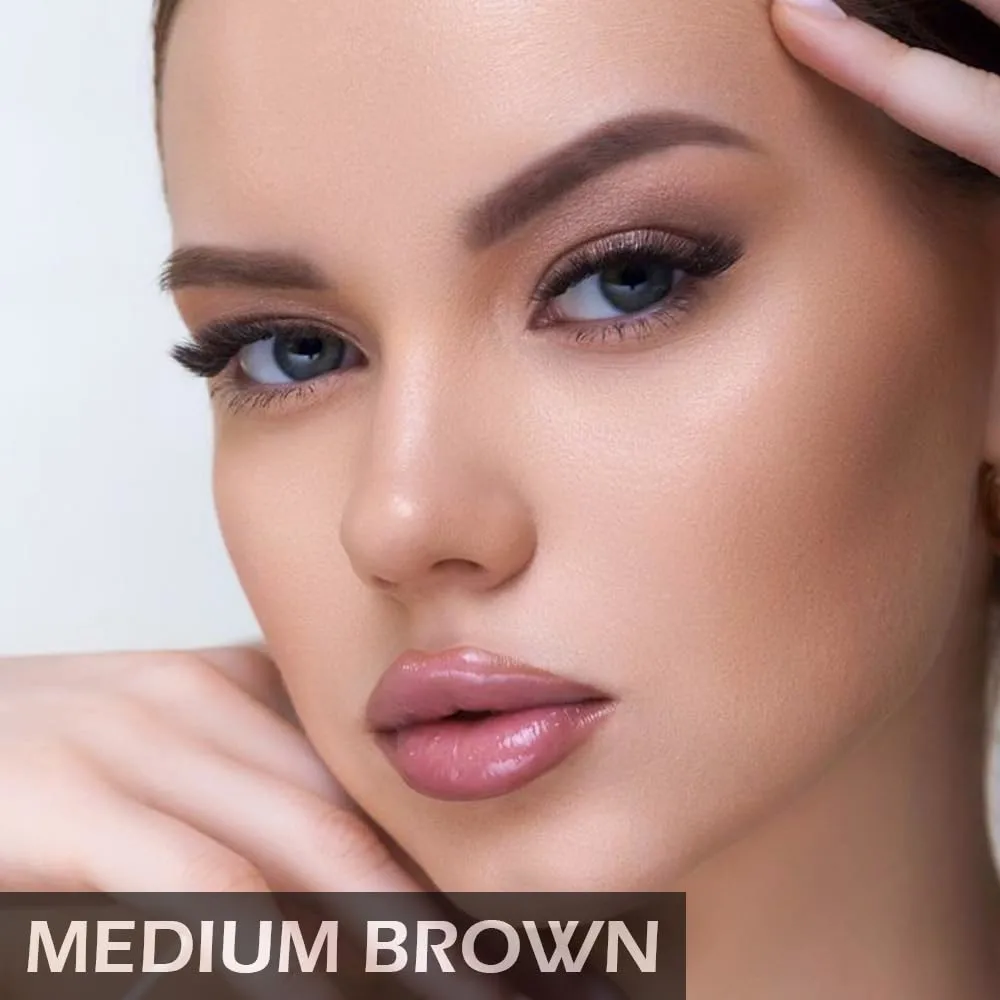 Kaely 2Pcs Eyebrow Pencil Set,Dual Ends Eye Brow Pencils for Women,Waterproof Eyebrows Makeup Pen with Eyebrow Brush,lápiz de cejas maquillaje,Vegan Cosmetics,03# Medium Brown