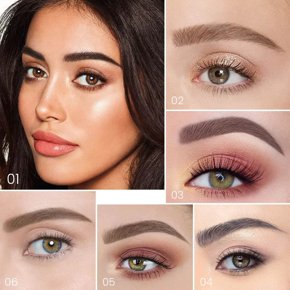 Kaely 2Pcs Eyebrow Pencil Set,Dual Ends Eye Brow Pencils for Women,Waterproof Eyebrows Makeup Pen with Eyebrow Brush,lápiz de cejas maquillaje,Vegan Cosmetics,01 Black