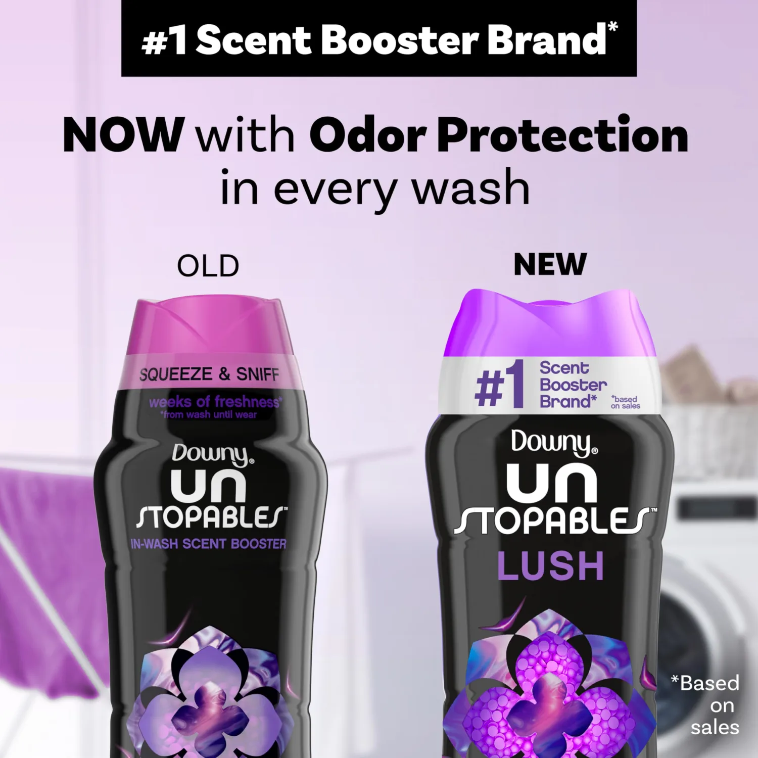 Downy Unstopables In-Wash Laundry Scent Booster Beads, Lush, 18.2 oz
