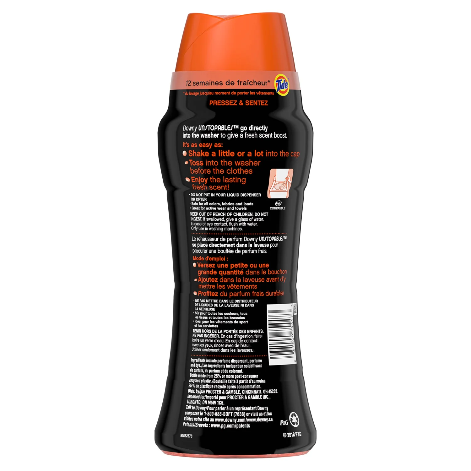 Downy Unstopables In-Wash Scent Booster Beads with Tide Original Scent, 14.8 oz