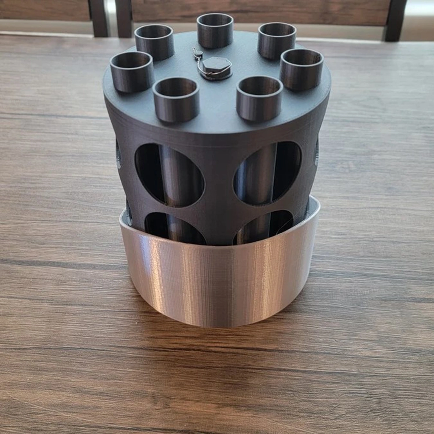 Rotatating Pen Holder, 7 Slots Large Capacity Pen Cup Desk Organizer