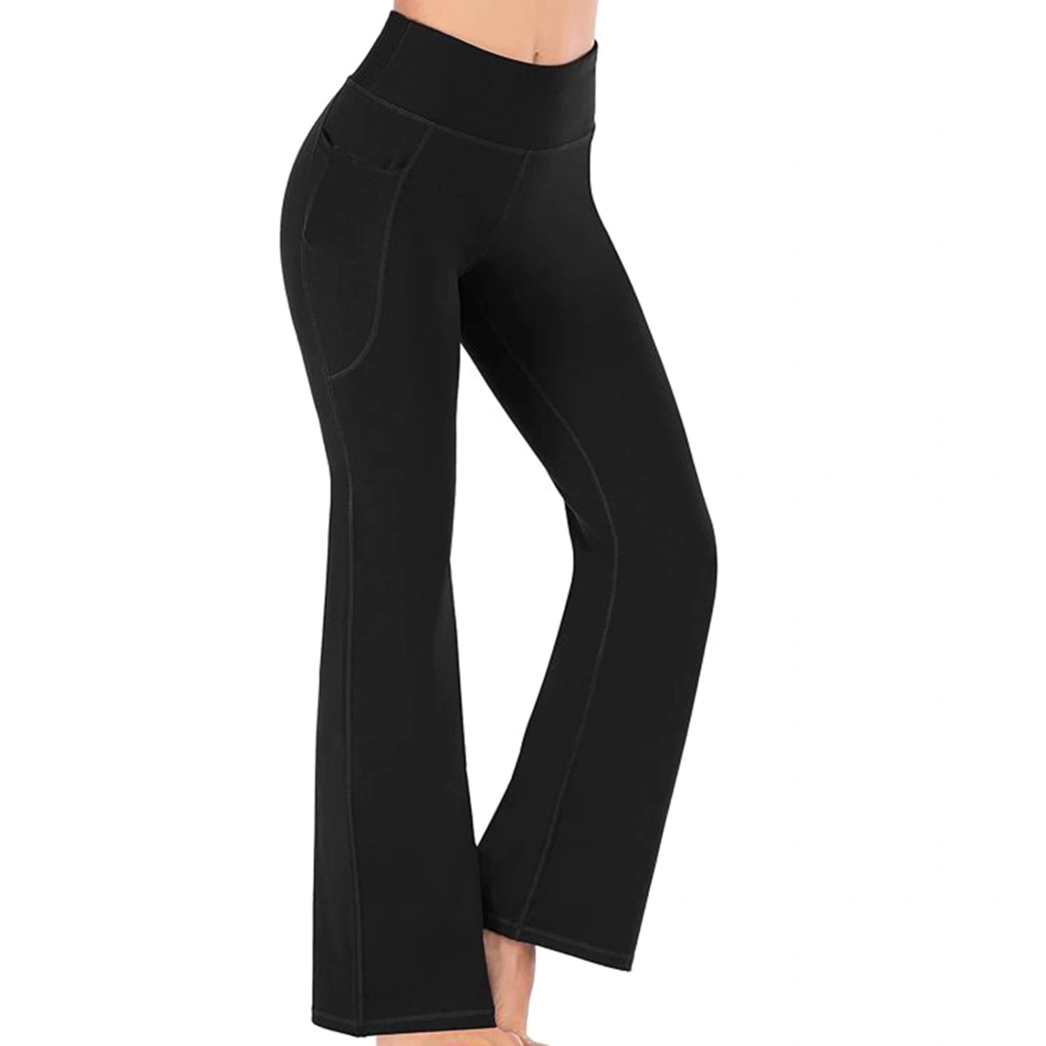 Women's Casual Loose Fitted High Waist Wide Leg Solid Color Long Pants