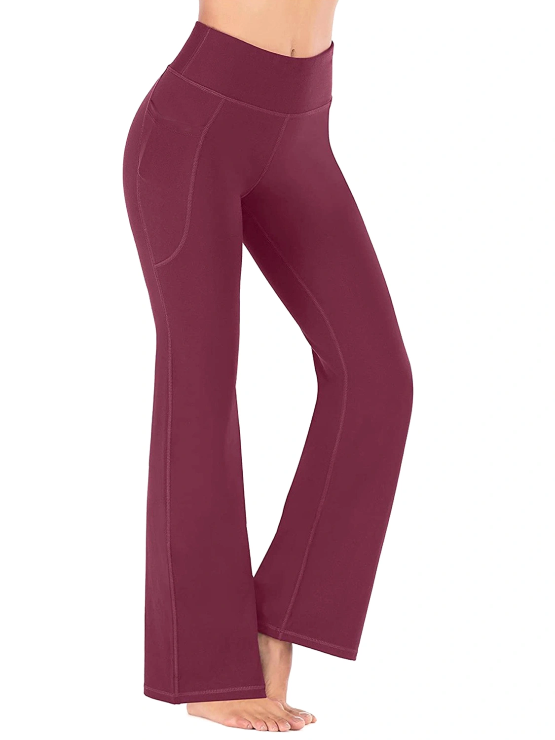 Women's Casual Loose Fitted High Waist Wide Leg Solid Color Long Pants