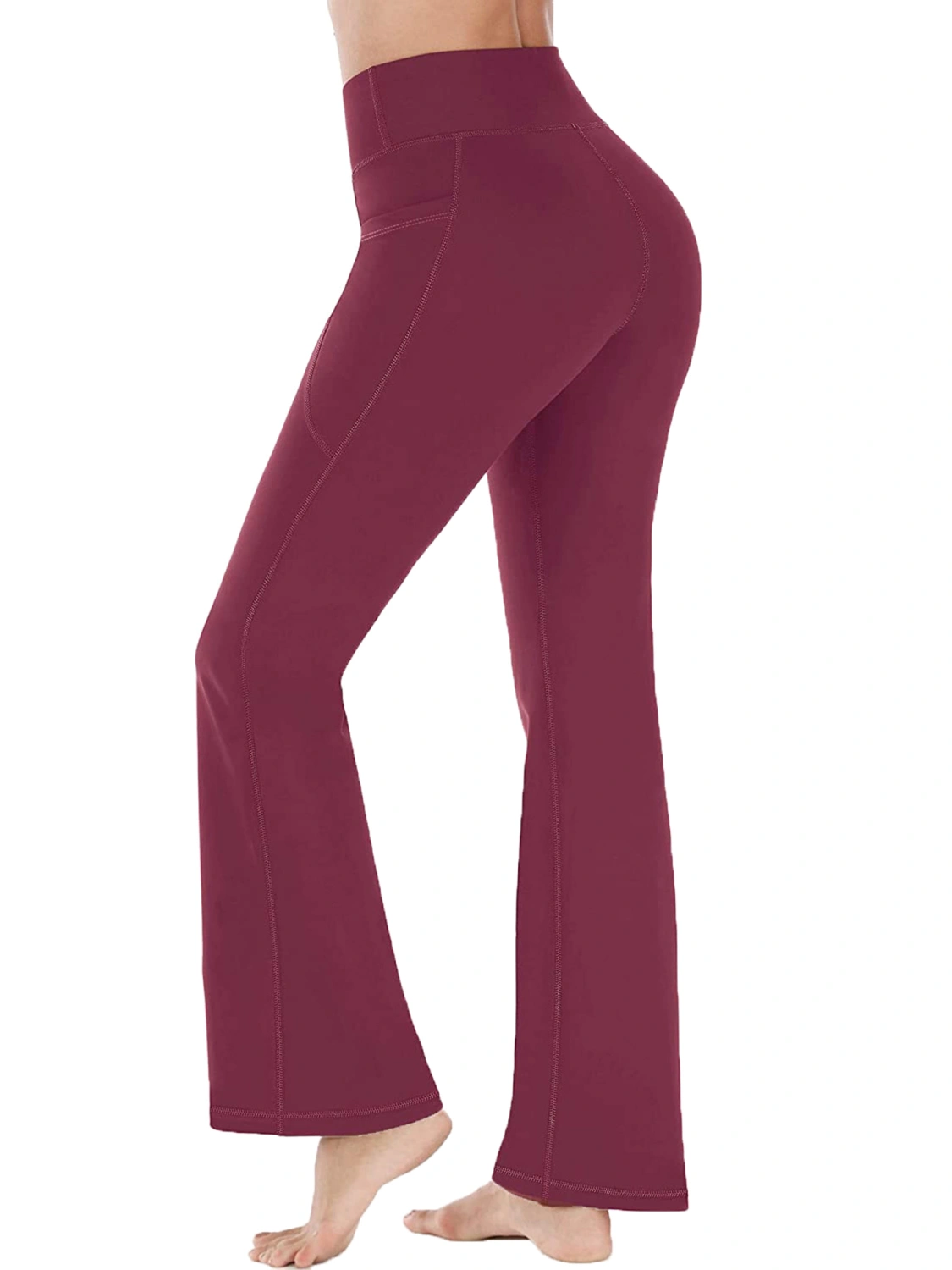 Women's Casual Loose Fitted High Waist Wide Leg Solid Color Long Pants