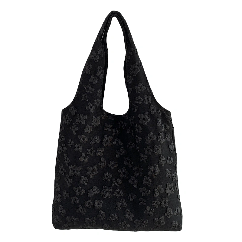 Women Shoulder Bag, Large Capacity Flower Handbag Soft Totes