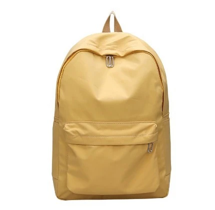 Women Lightweight College Back Pack Solid Color Nylon School Backpack