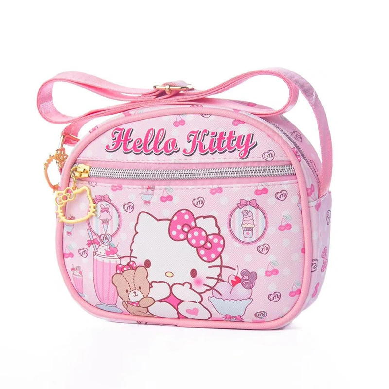 Girl's Letter Cat Print Adjustable Strap Mini Crossbody Bag for Kids