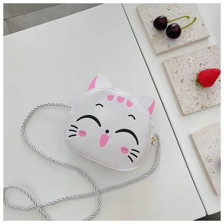 Little Girl Crossbody Purse Cat Shaped Shoulder Bag Coin Purse Wallet