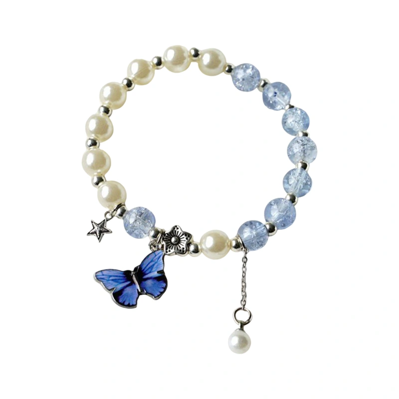 Butterfly Pearl Beaded Bracelets Best Friends Sweet Fashion Bracelets