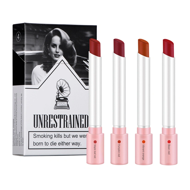 Matte Lipstick Set with Box Red Long Lasting Waterproof Lip Stick